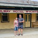 AUS VIC Wychitella 2017DEC23 RailwayHotel 002  We made the 40 mile ( 64 kilometre ) drive out to the   Wychitella Railway Hotel   for feed in the pubs " dining room " ...... plastic patio furniture, mix-matched cutlery and all. Pay no attention to the decor or table settings, the t-bone steak I had was awesome.   I had a ball, just hanging out an chatting with all and sundry, no matter if it was scrounging around a seemingly abandoned house, or propped up at the public bar or on the bench on the main street with a beer in one hand and performing the   Aussie salute   with the other. For mind, I was in a happy place. : - DATE, - PLACES, - TRIPS, 10's, 2017, 2017 - More Miles Than Santa, Australia, Day, December, Month, Railway Hotel, Saturday, VIC, Wychitella, Year